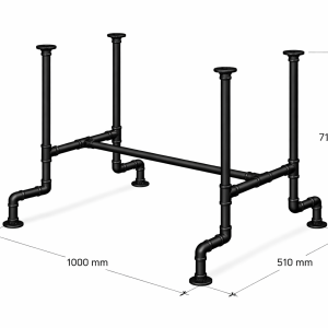 Chân bàn ống nước decor CBO1.1M